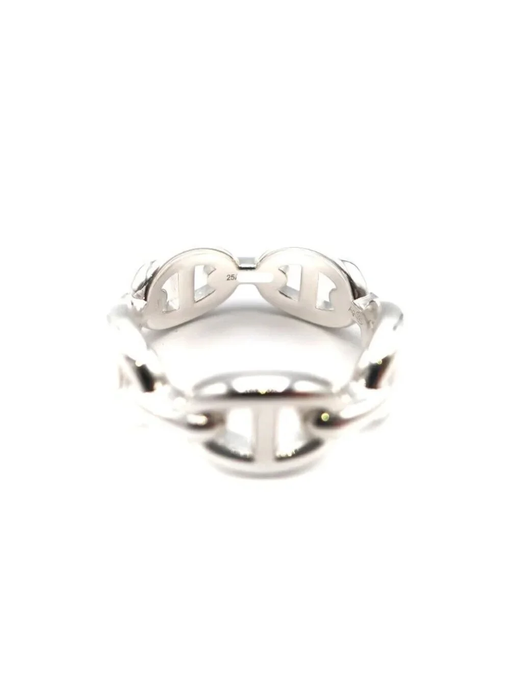 Hermes Chaine D'ancre Enchainee Ring PM Small Silver